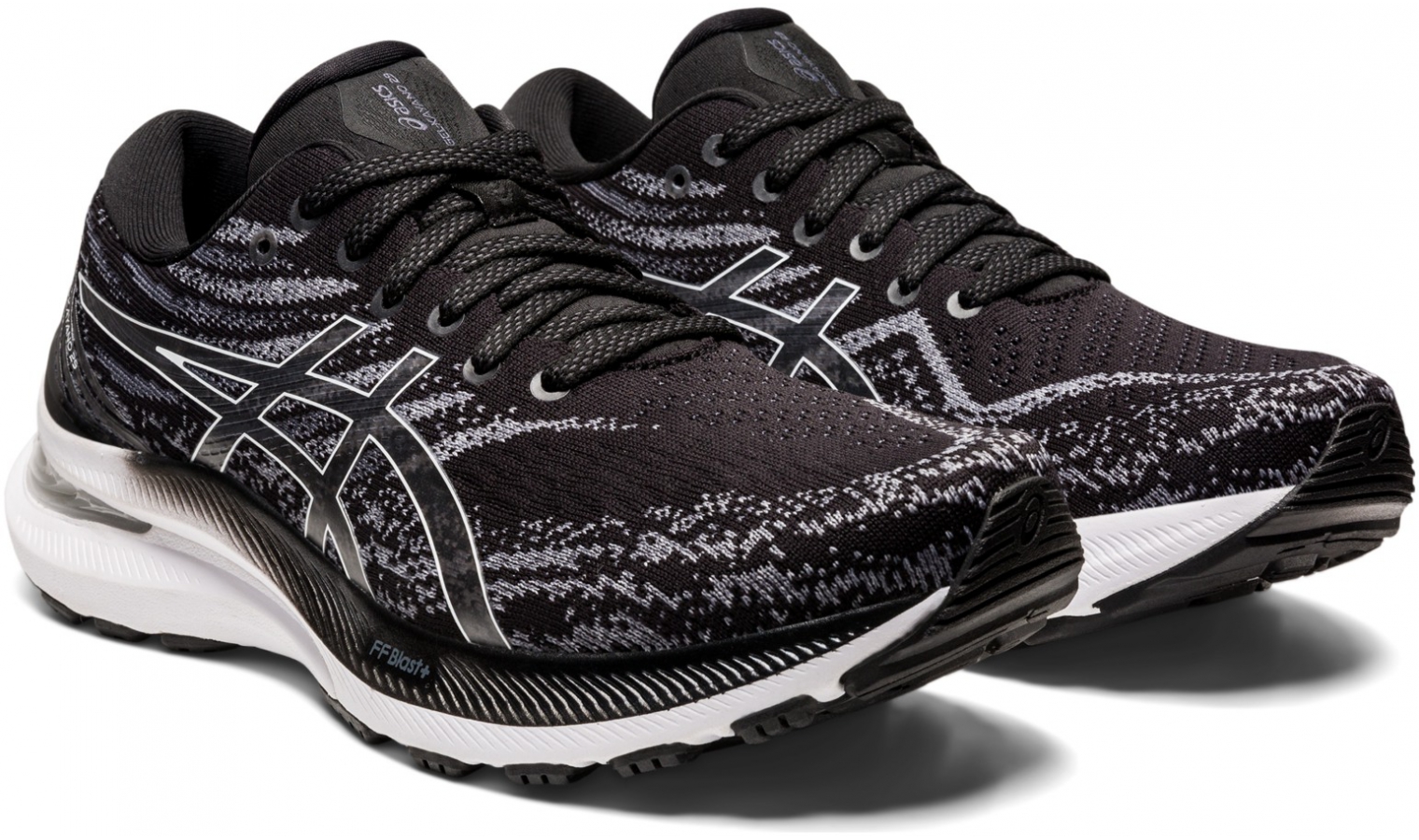 asics gel kayano black and white