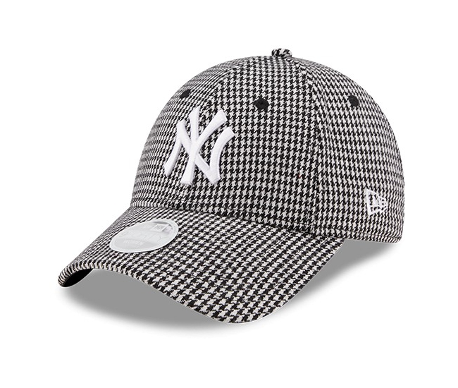 New York Yankees HOUNDSTOOTH White-Red Fitted Hat by New Era