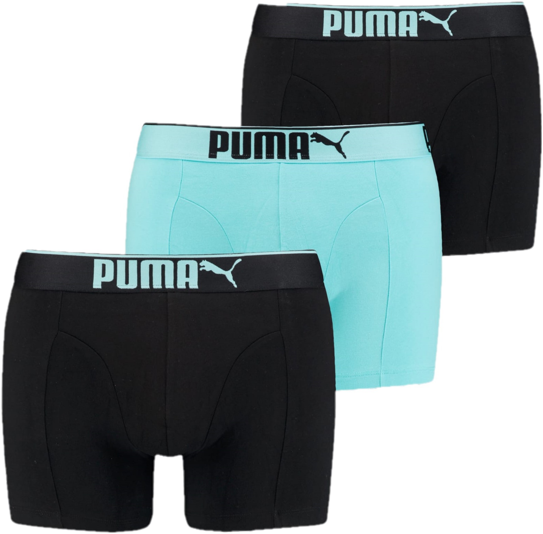 Mens boxers Puma PREMIUM SUEDED COTTON BOXER 3P blue | AD Sport.store