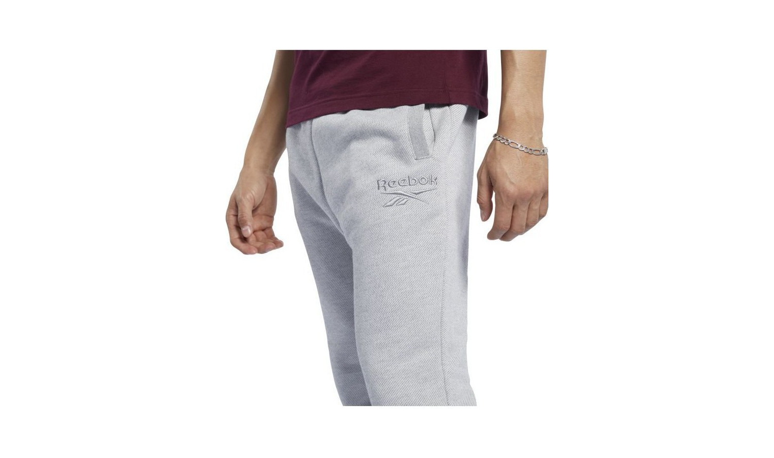 Download Mens sports pants Reebok TE MELANGE PANT grey | AD Sport.store