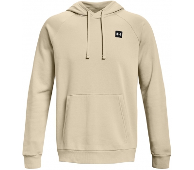 Mens sports sweatshirt Under Armour RIVAL FLEECE HOODIE brown | AD